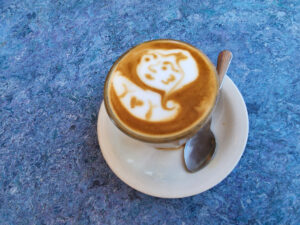 Beautiful Latte Art from Baristas at Bouldin Creek Cafe
